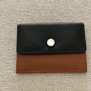 Black and Brown Leather Card and change Holder